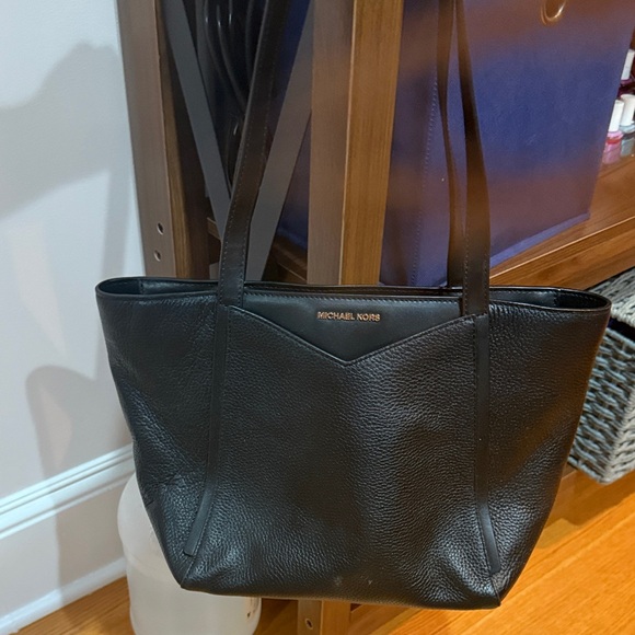 Michael Kors Black Pebbled Leather Tote - Picture 1 of 3